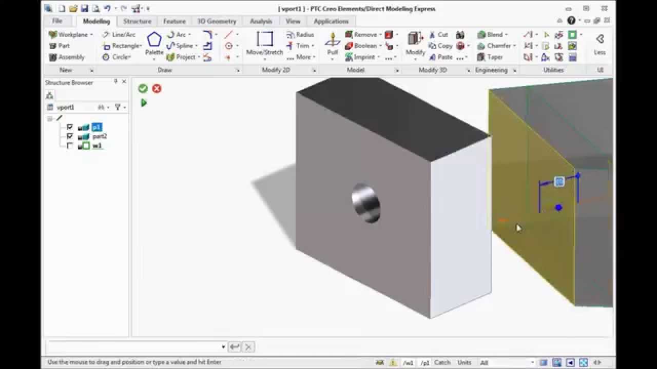 creo elements direct modeling tutorial